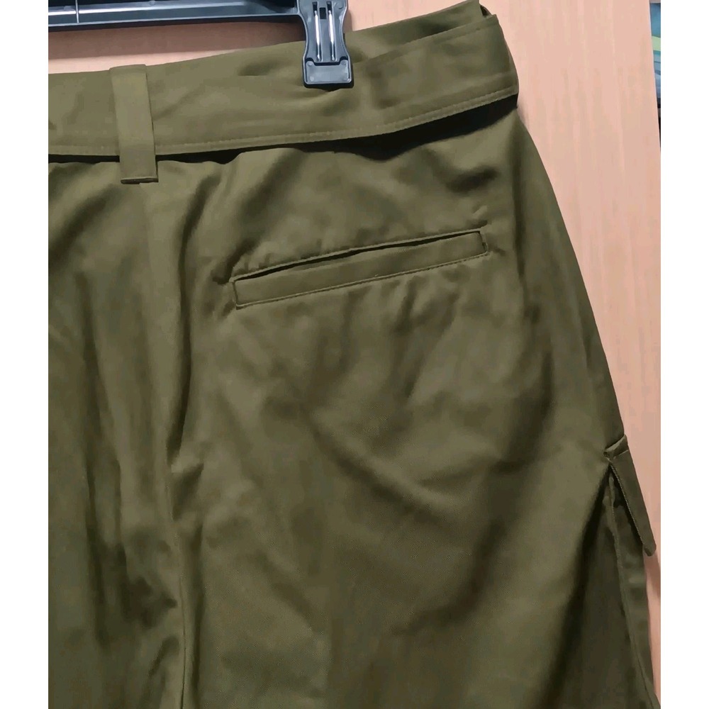 Old Navy Size‎ 16 Olive Green Ladies High-Waist Short  Cargo Belted - Picture 5 of 7